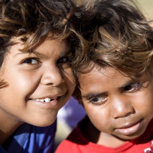 Indigenous kids in Outback Australia