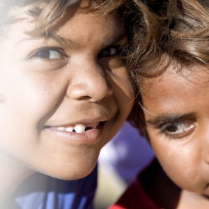 Indigenous kids in Outback Australia