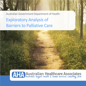 Exploratory analysis of barriers to palliative care